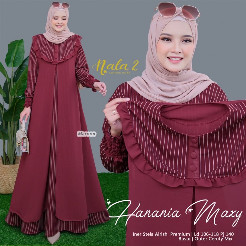 SETELAN GAMIS • HANANIA MAXY SET ORI BY NALA STORE