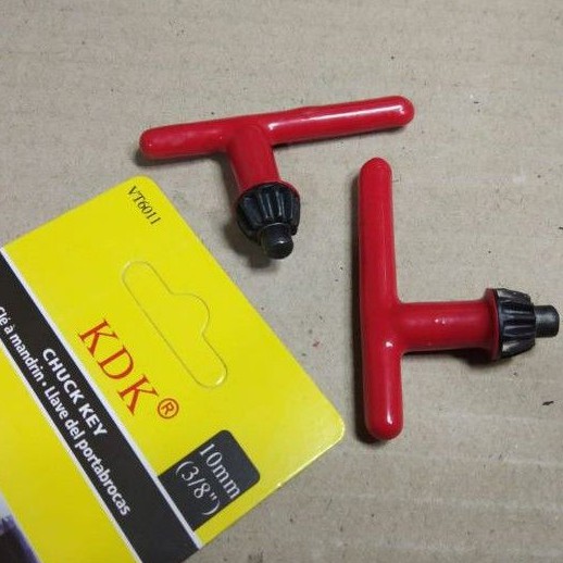 KUNCI MESIN KEPALA BOR KARET 10MM KDK/ KUNCI BOR/ CHUCK KEY