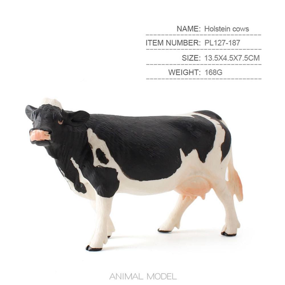 Wonder 1/6pcs Cow Action Figure Hadiah Zoo Farm Hewan Mainan Menyenangkan Model Model Plastik