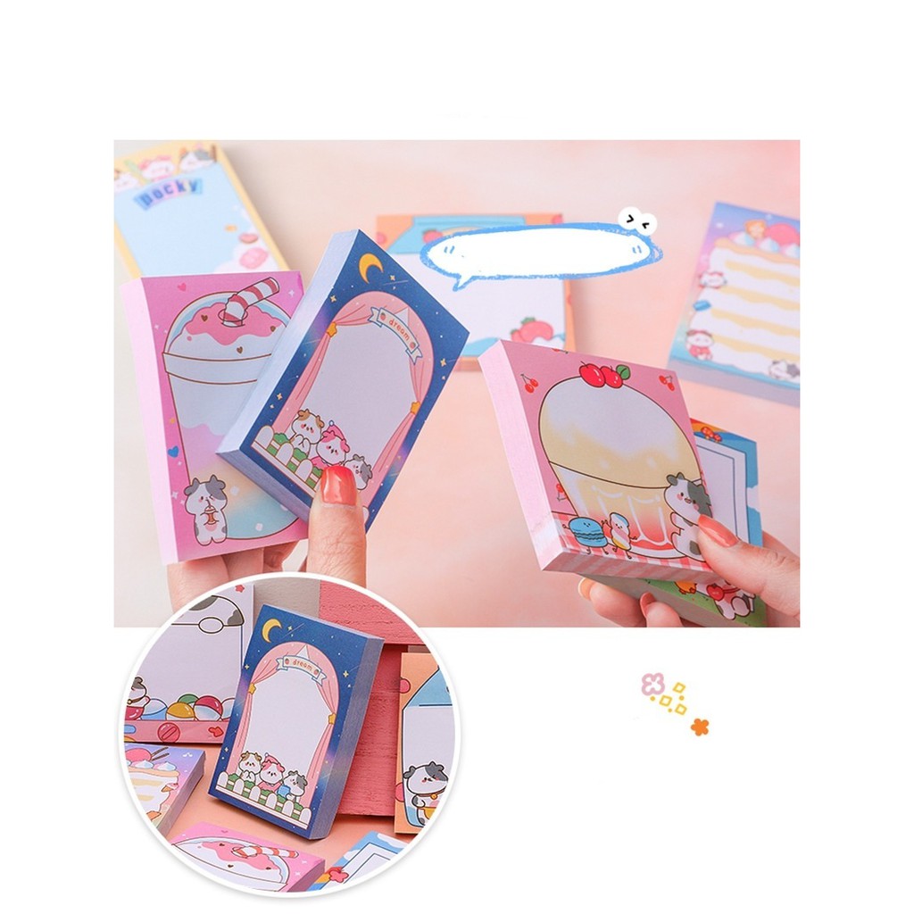 Sticky note memo pad sapi karakter hewan-4