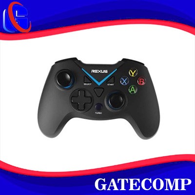 Rexus Gladius GX100 Wireless Gamepad Rexus GX100 GX 100 - Hitam/putih - Hitam