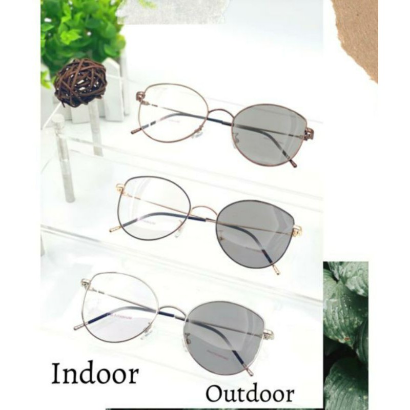 FRAME CATEYE METAL 730 LENSA PAKET KACAMATA ( GRATIS LENSA PHOTOCROMIC NORMAL ) FASHION KACAMATA