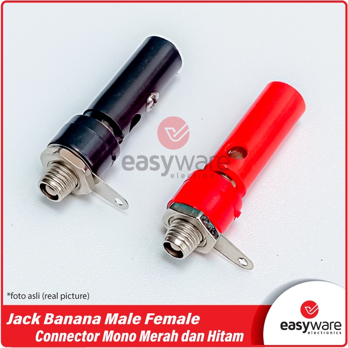 1 Set Jack Banana Socket Banana Connector Mono Male Female Plug