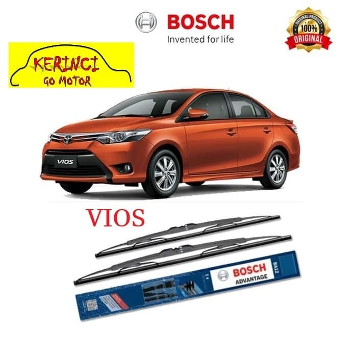 WIPER TOYOTA VIOS BOSCH ADVANTAGE 24&quot; &amp; 14&quot; SEPASANG WIPER TOYOTA VIOS