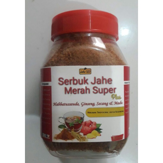 

Serbuk jahe merah UD kemasan botol 300gr