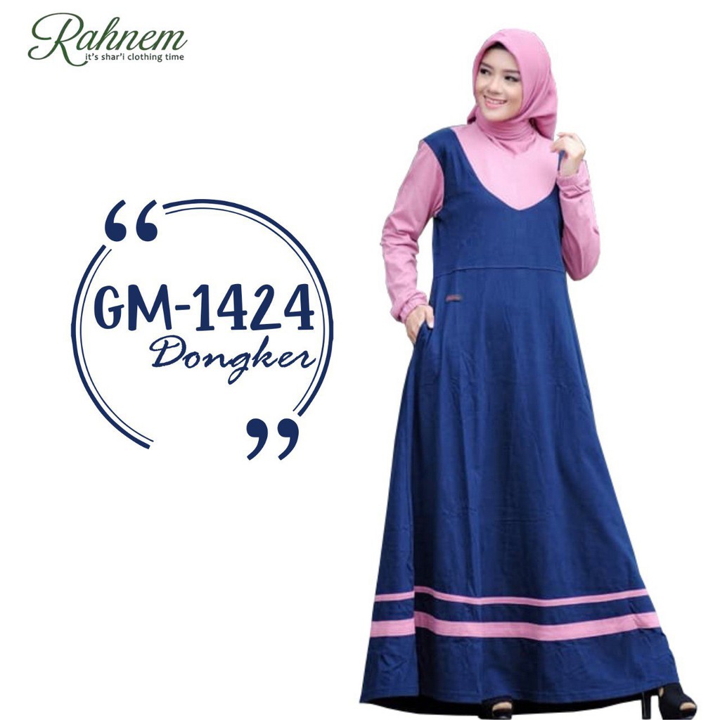 Rahnem GM-1424 / Gamis sarimbit /gamis couple / gamis keluarga / gamis branded