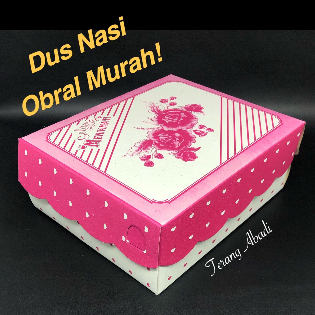 Dus Nasi NBK 20 x 12.5 x 6.5 cm Warna Non Coat /Dus Roti/ Dos Snack Ultah /Dos Hajatan/Snack Box / dos/ Kotak Snack Roti Kue/ Kardus