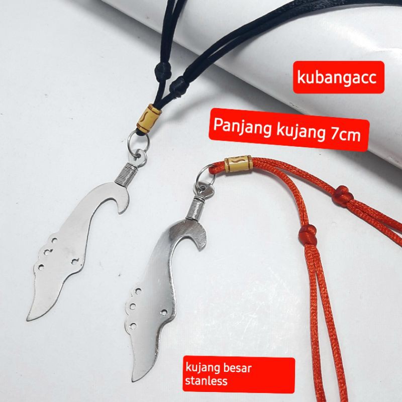Kalung Tali Bandul Kujang Stanless Besar Kalung pria Wanita kalung keren murah Kalung Tali Keren
