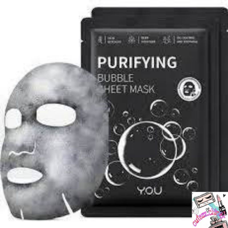 ☃️Cutezz_Ching1☃️YOU Purifying Bubble Sheet Mask 25ml