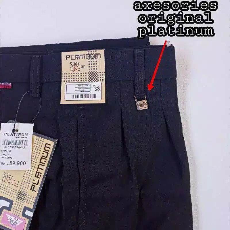 Celana Formal Pria Kerja Standar Kantor Bahan Kain Teflon Size 27-38 Murah Platinum