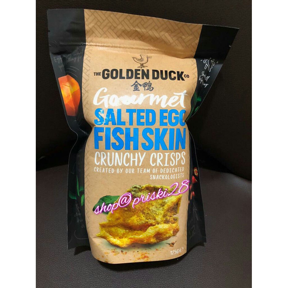 

THE GOLDEN DUCK GOURMET SALTED EGG FISH SKIN CHIPS ~ kp1784