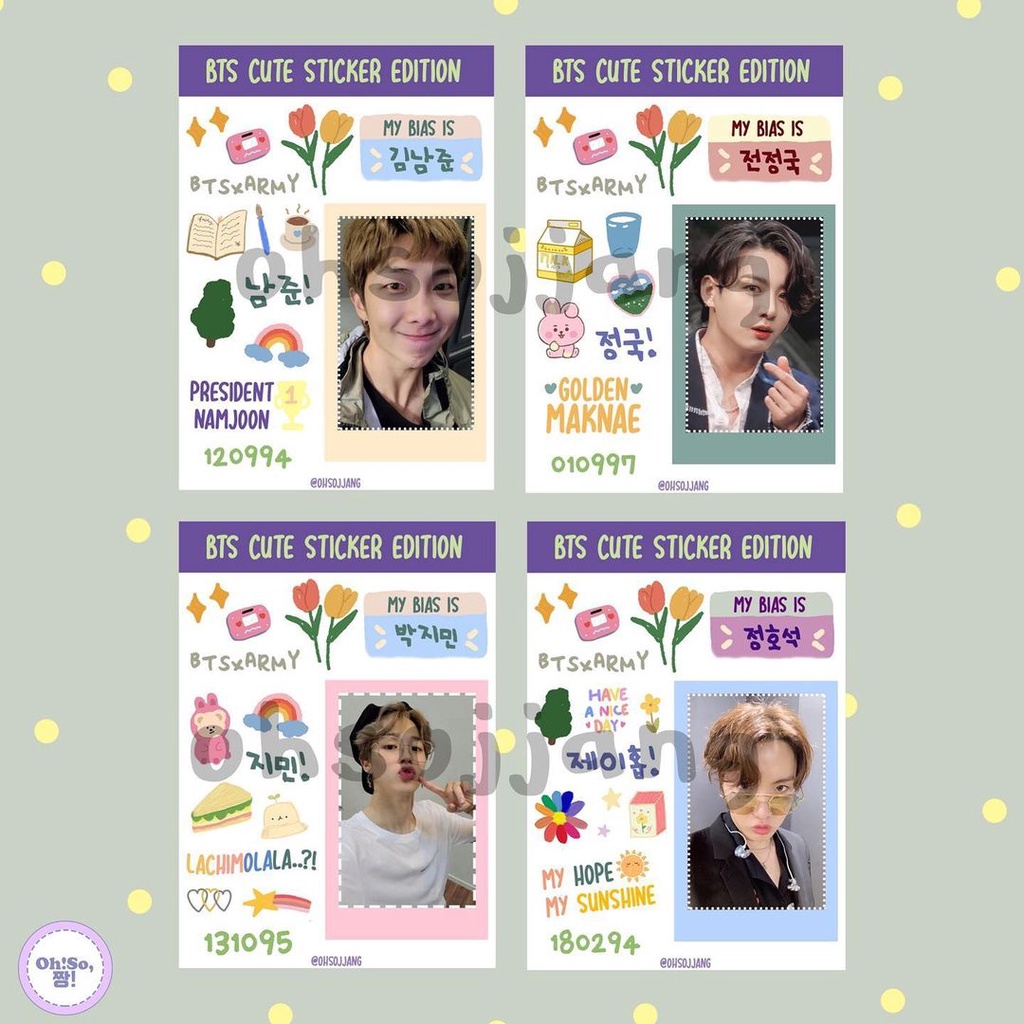 BTS CUTE DECO STICKERS LUCU STIKER BANGTAN