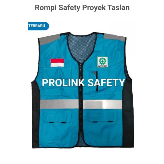 ROMPI SAFETY BAHAN TASLAN BIRU MUDA TOSKA