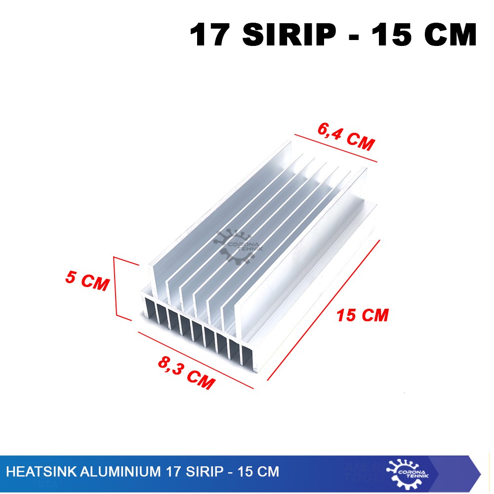 17 Sirip - 15 cm - Heatsink Aluminium