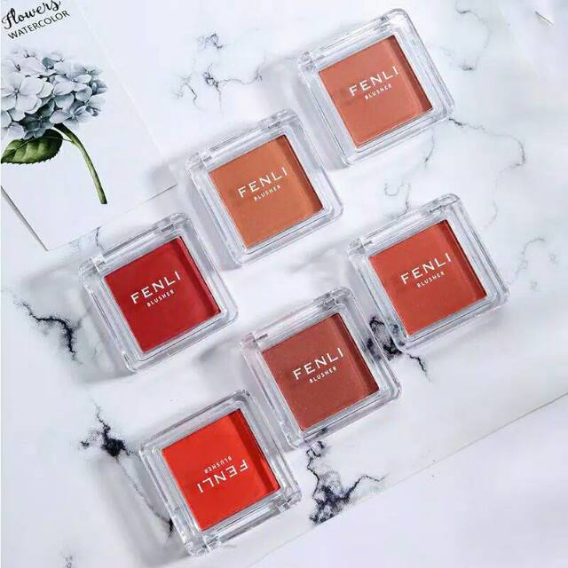 Fenli Palet Blush On Glitter Kosmetik Wajah Make Up