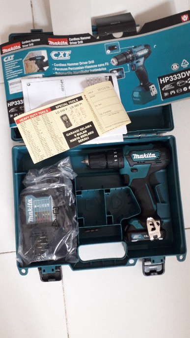 Mesin Bor Baterai / Cordless Drill 12v Makita / Hp333d / Mesin Bor Besi Kayu Beton / Termurah