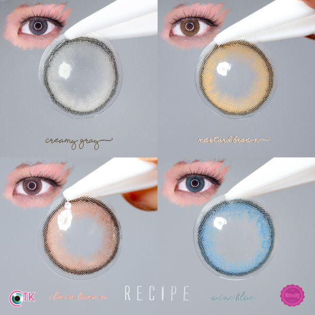 Softlens Recipe DIA 14.5mm MINUS GREY BROWN BLUE (-3.25 s/d -6.00) GRAY CTK/ Lensa  Kontak/BS