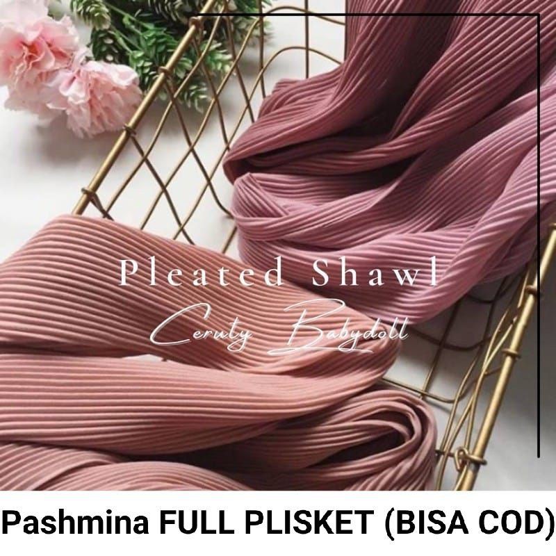 PASHMINA PLISKET PREMIUM/ PASHMINA HYGET FULL PLISKET