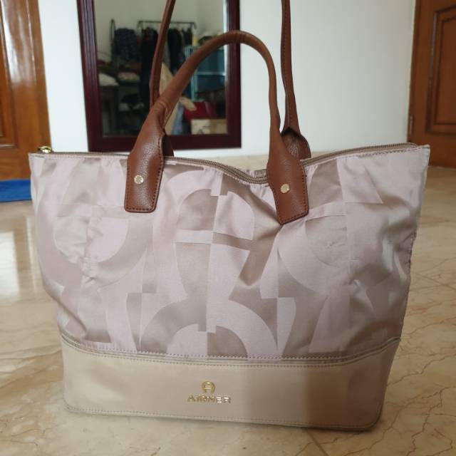 Aigner Nylon Tote Bag