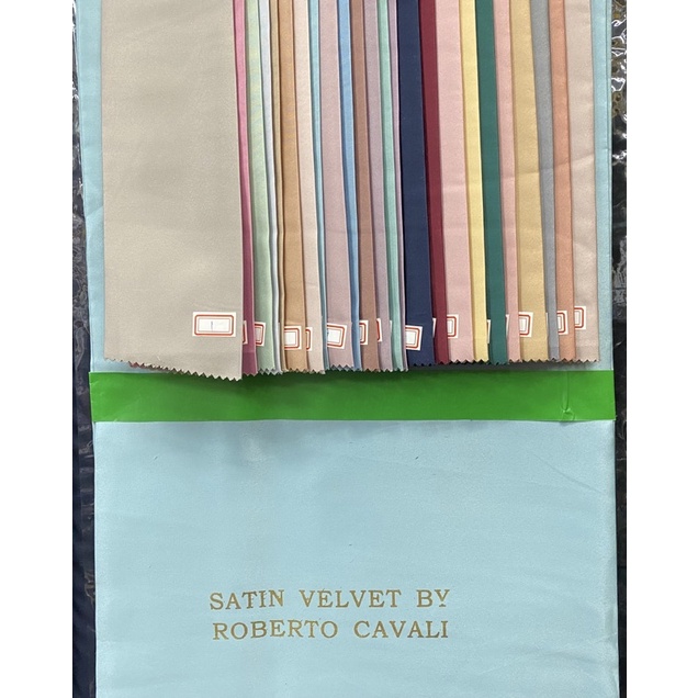 {TERMURAH} KAIN SATIN VELVET BY ROBERTO CAVALI ORIGINAL A GRADE PREMIUM QUALITY MAXMARA SILK ROBERTO