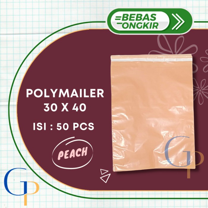 Plastik Packing Polymailer 30x40 Warna Peach/ Polymailer 30x40