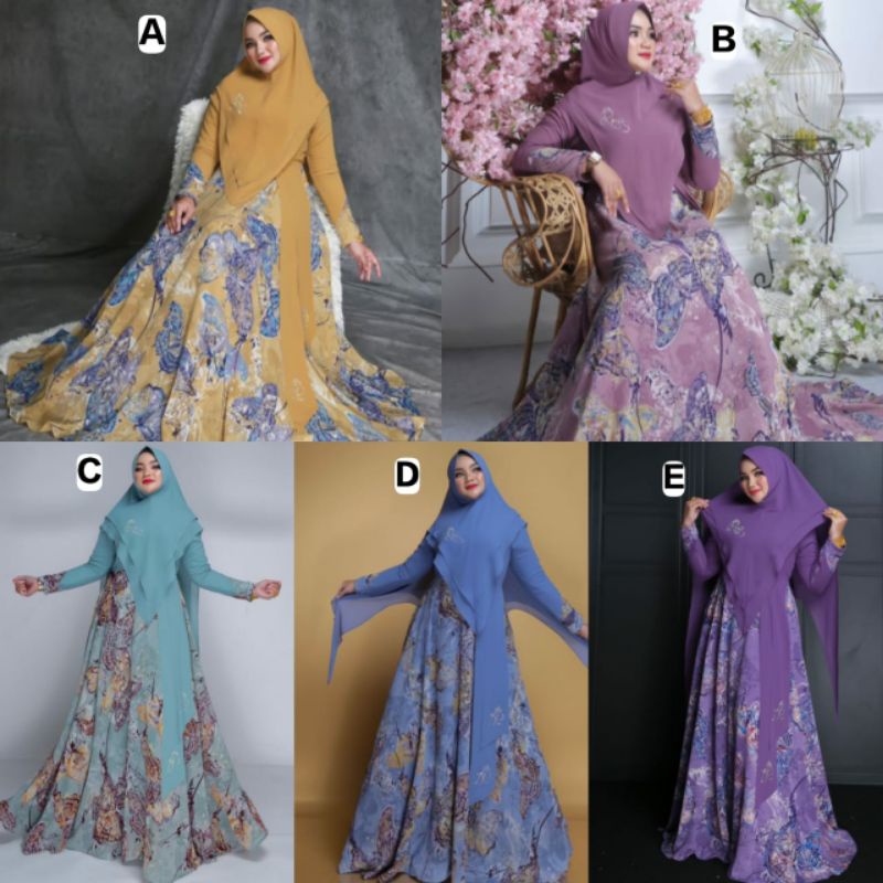BUTTERFLY SYARI BY IRNA GAMIS SYARI TERBARU BAJU SYARI ORIGINAL