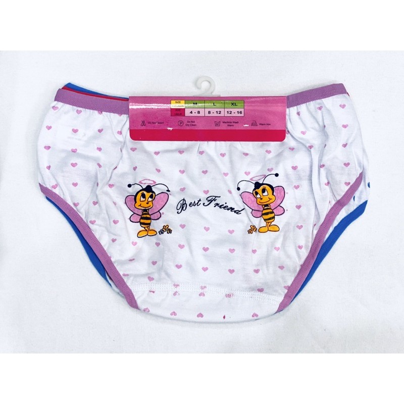 CD anak cewek | Celana Dalam Anak Perempuan GoldenNick CD-051B isi 3 bahan katun
