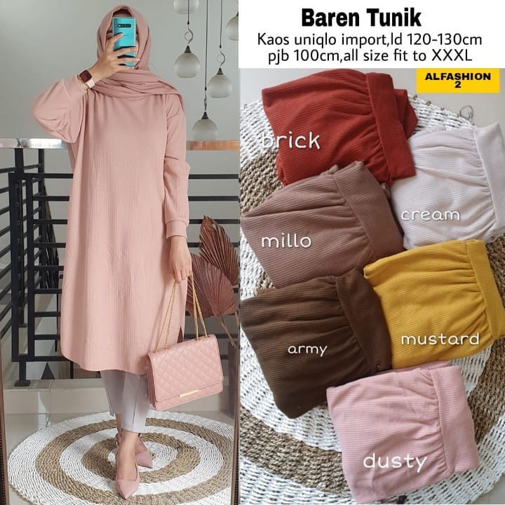 TKG - Tunik Rajut Jumbo Import Premium BAREN TUNIK #1 by Fashion Muslim Solo / Tunik Jumbo Wanita Ke
