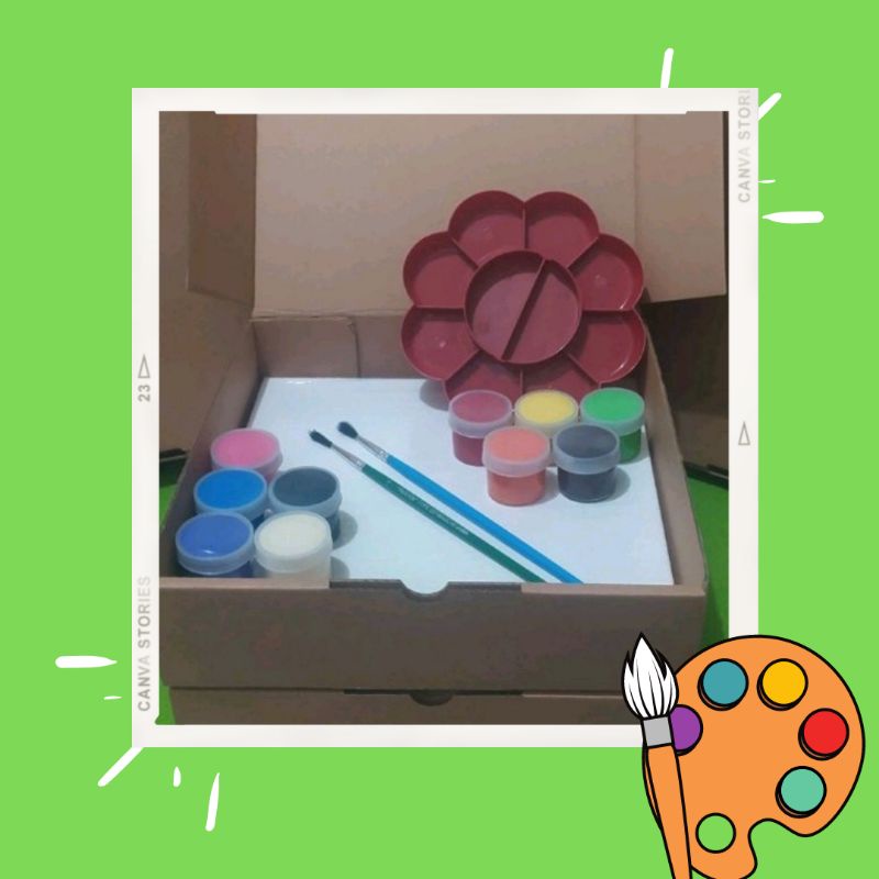 

DIY Painting Kit Set Hemat Melukis Canvas