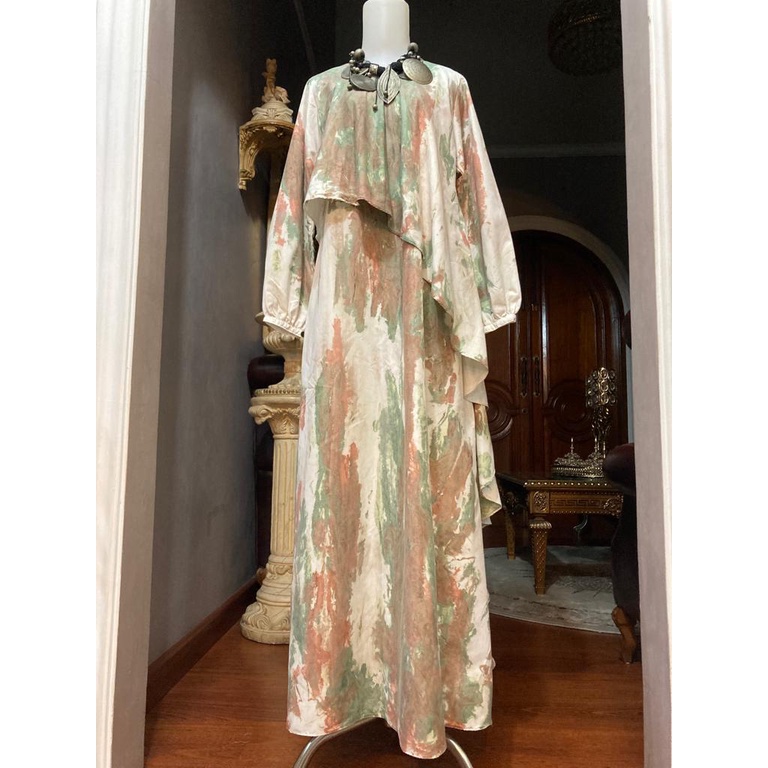 MS // GAMIS MABELLE DIAN PELANGI KATUN TIEDYE - DRESS PESTA KONDANGAN MEWAH TERBARU - GAMIS JUMPUTAN