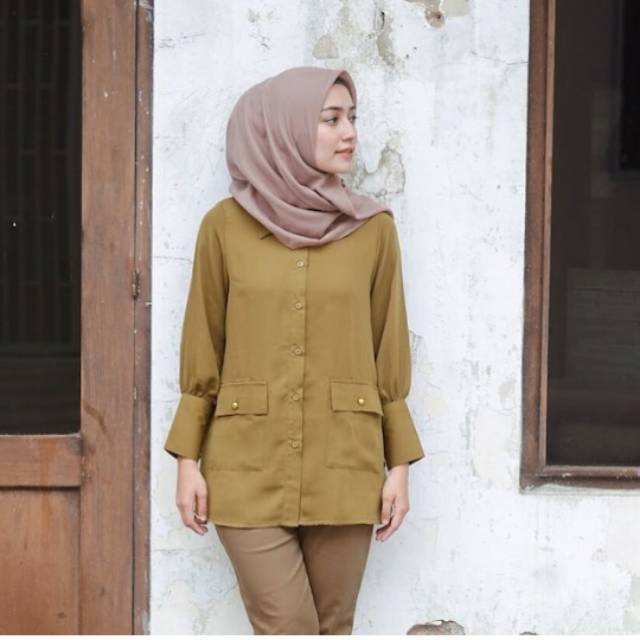 Vivy blouse olive by vanilla
