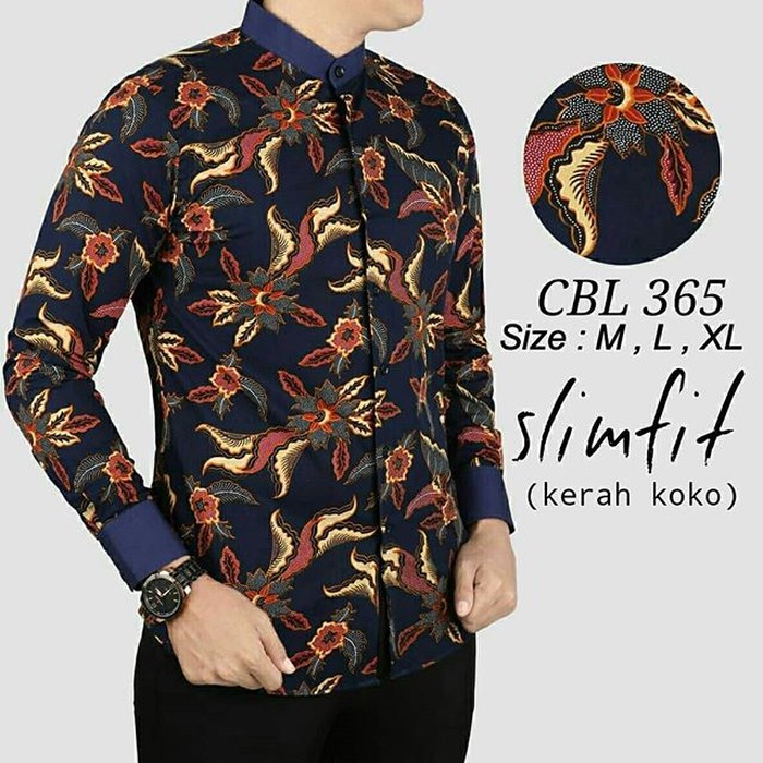 KEMEJA BATIK PRIA SLIM FIT / BAJU BATIK PRIA / BAJU KOKO CBL365
