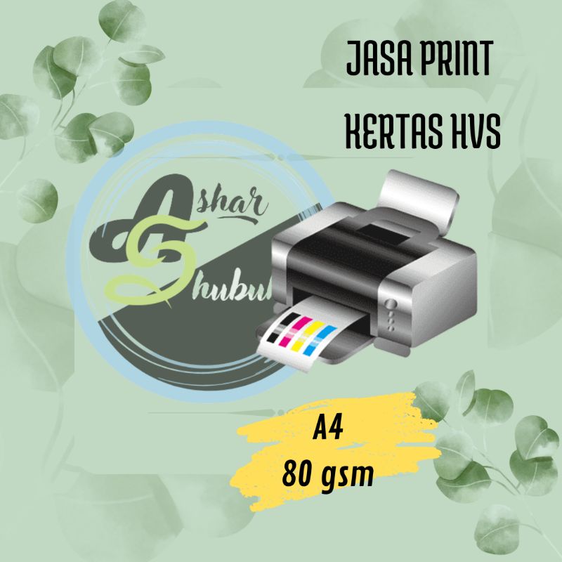 

Jasa Cetak / Print Kertas hvs A4 berat 80 gsm
