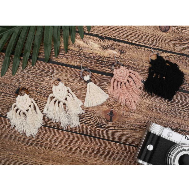 SIY  Fashion Vintage Women Boho Bohemian Earrings Long Tassel Fringe Dangle Earrings