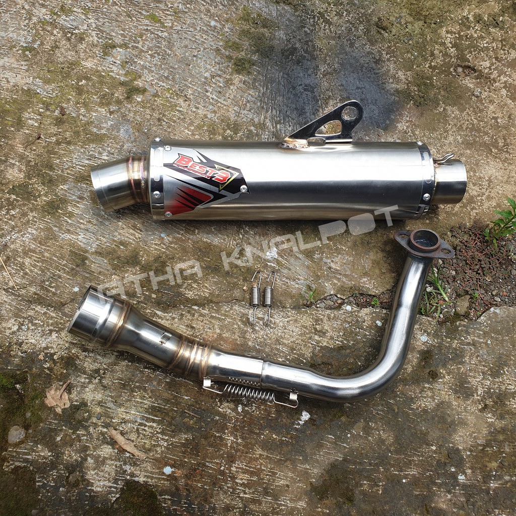 Knalpot BEST3 Stainless Standar Racing Beat Genio Scoopy