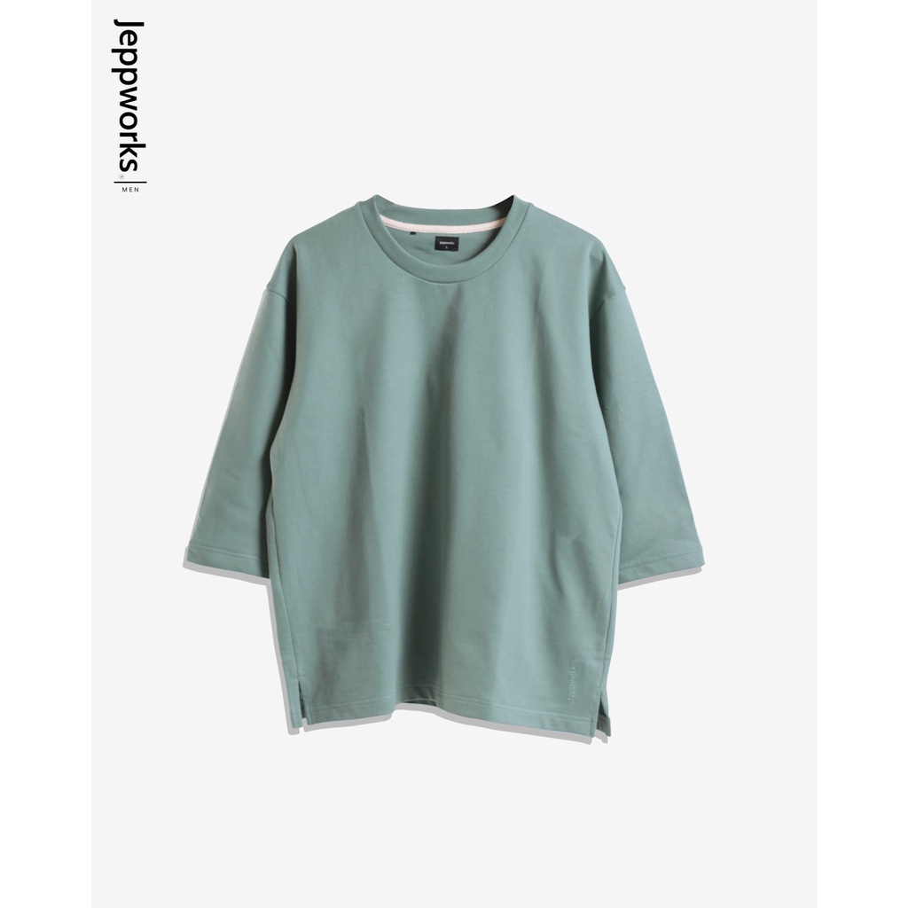 Jeppworks Crewneck Oversize 3/4 Terry Mineral Green