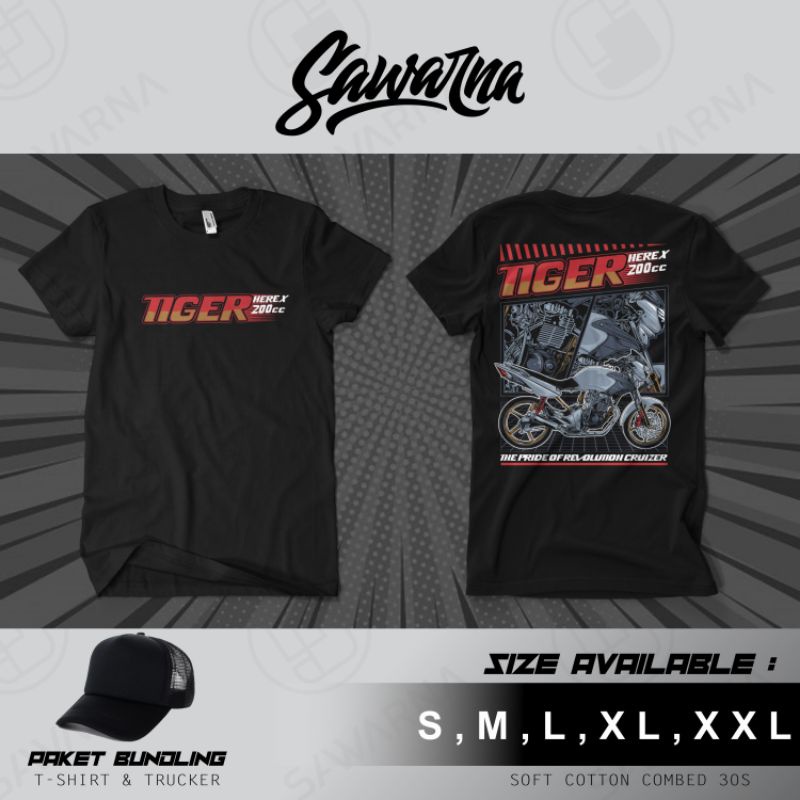 T SHIRT Honda Tiger Herex 200cc T Shirt pria | Kaos Pria | Kaos Distro | Kaos keren | Oblong