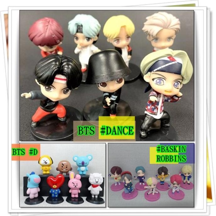 Set Of 7 Mini Figure BTS Tiny Tan MIC DROP - Pajangan BTS Tiny Tan