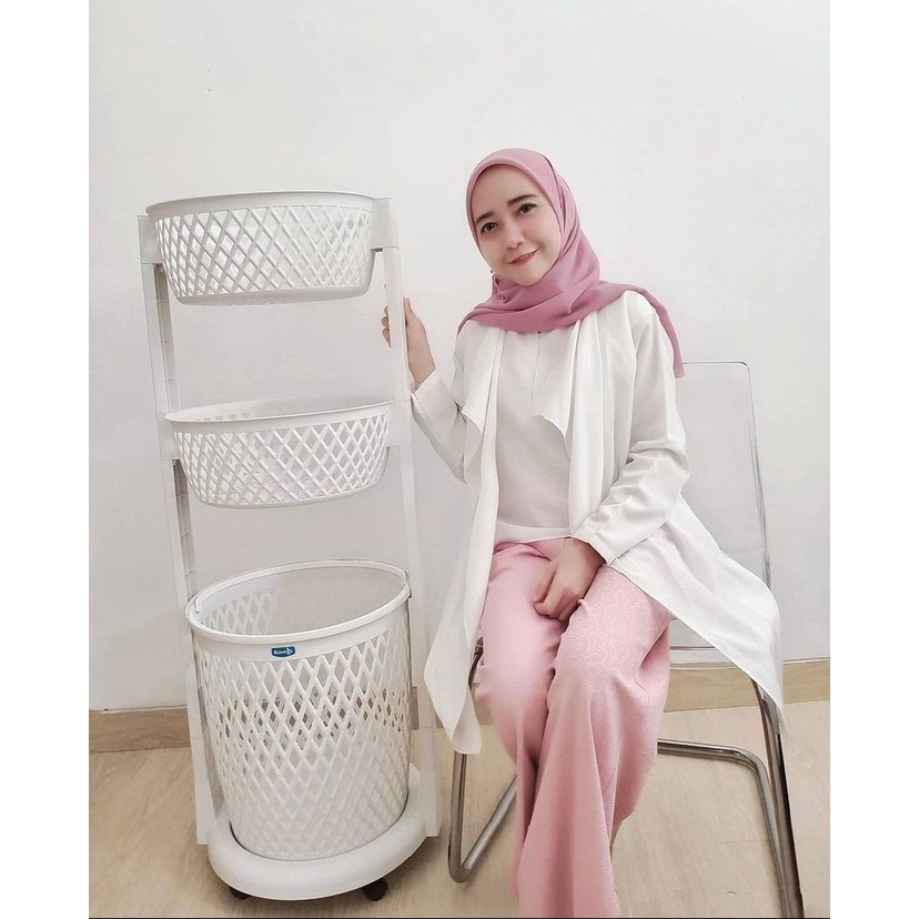 Rovega Laundry Basket Rak Keranjang Baju Kotor RLB350 Keranjang Binatu Rovega Keranjang Pakaian