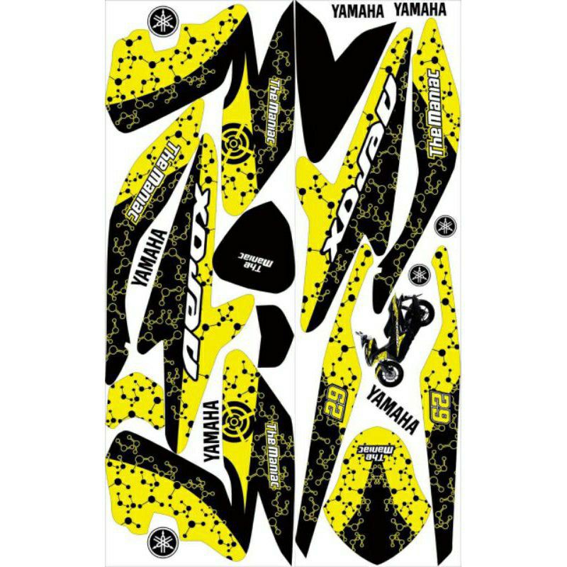Sticker Decal Untuk Motor Yamaha Aerox 155 FullBody-Laminasi doff/glossy