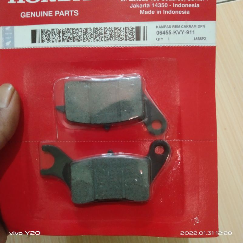 kampas rem depan beat karbu