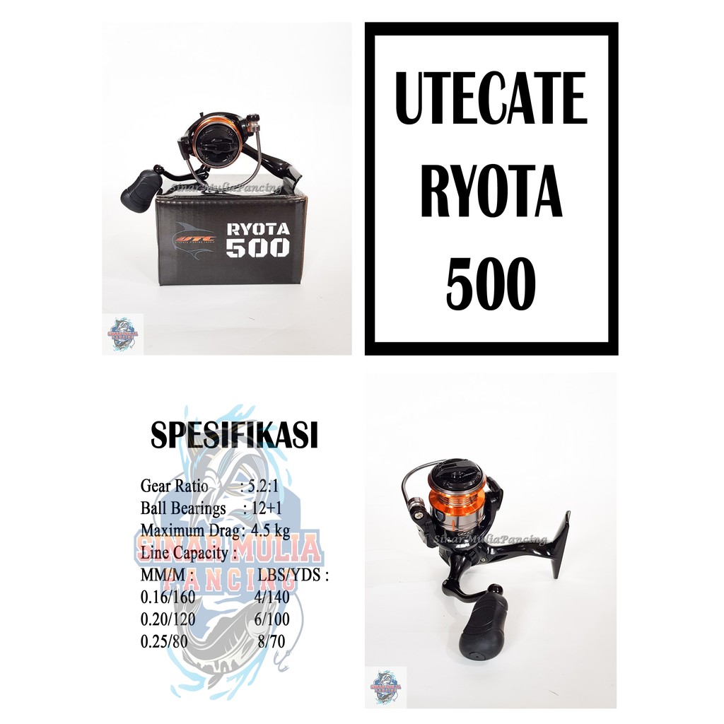 REEL SPINNING UTECATE RYOTA 500 [SPESIFIKASI CEK FOTO]