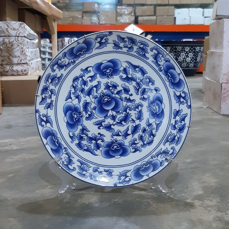 Piring hias pajangan Jual pajangan keramik biru putih Dekorasi dinding Jual pajangan keramik