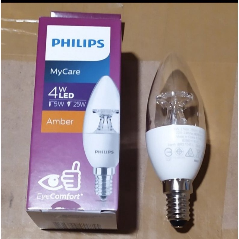 Philips Lampu Lilin Led Candle 4 Watt 4W Fiting E14