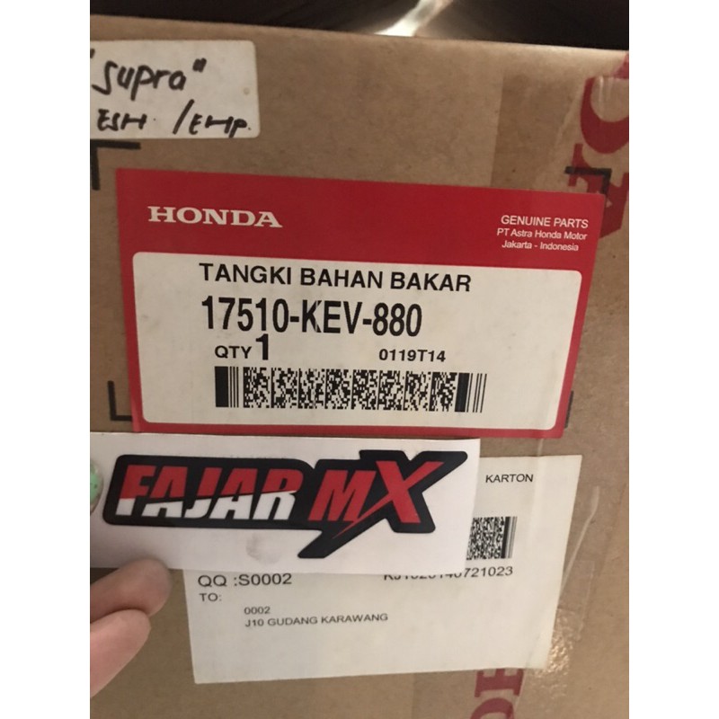 tangki honda suprax old/ supra fit old original ahm (17510-KEV-880)