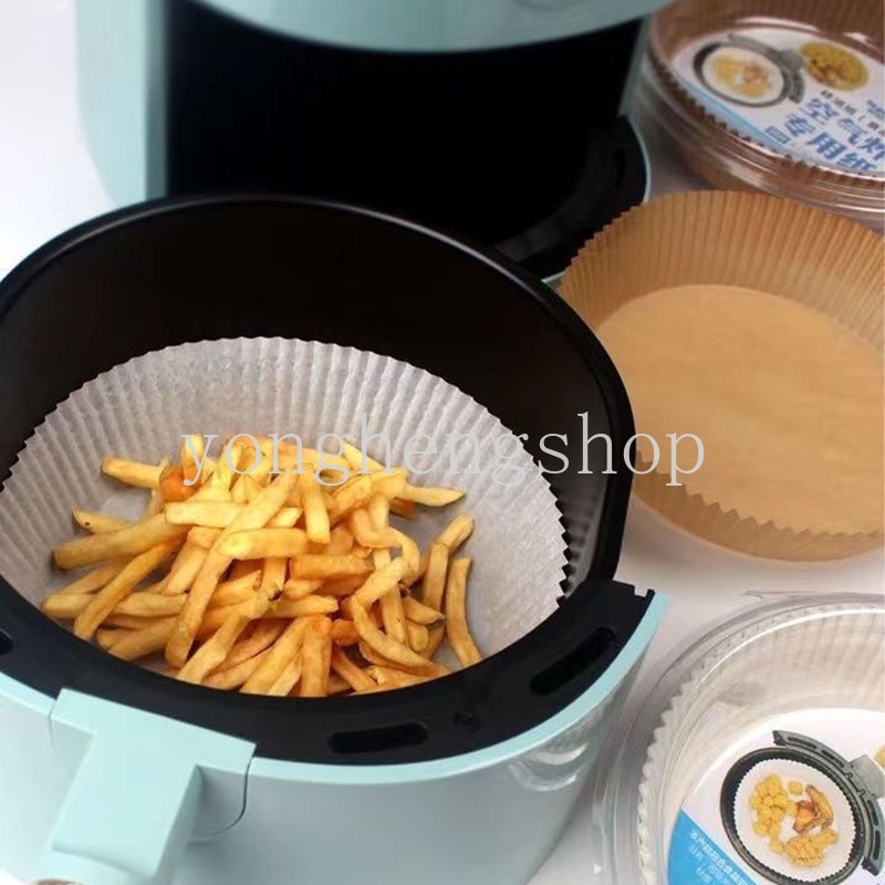 25 / 50 / 100 Pcs Kertas Minyak Anti Lengket Sekali Pakai Untuk Air Fryer