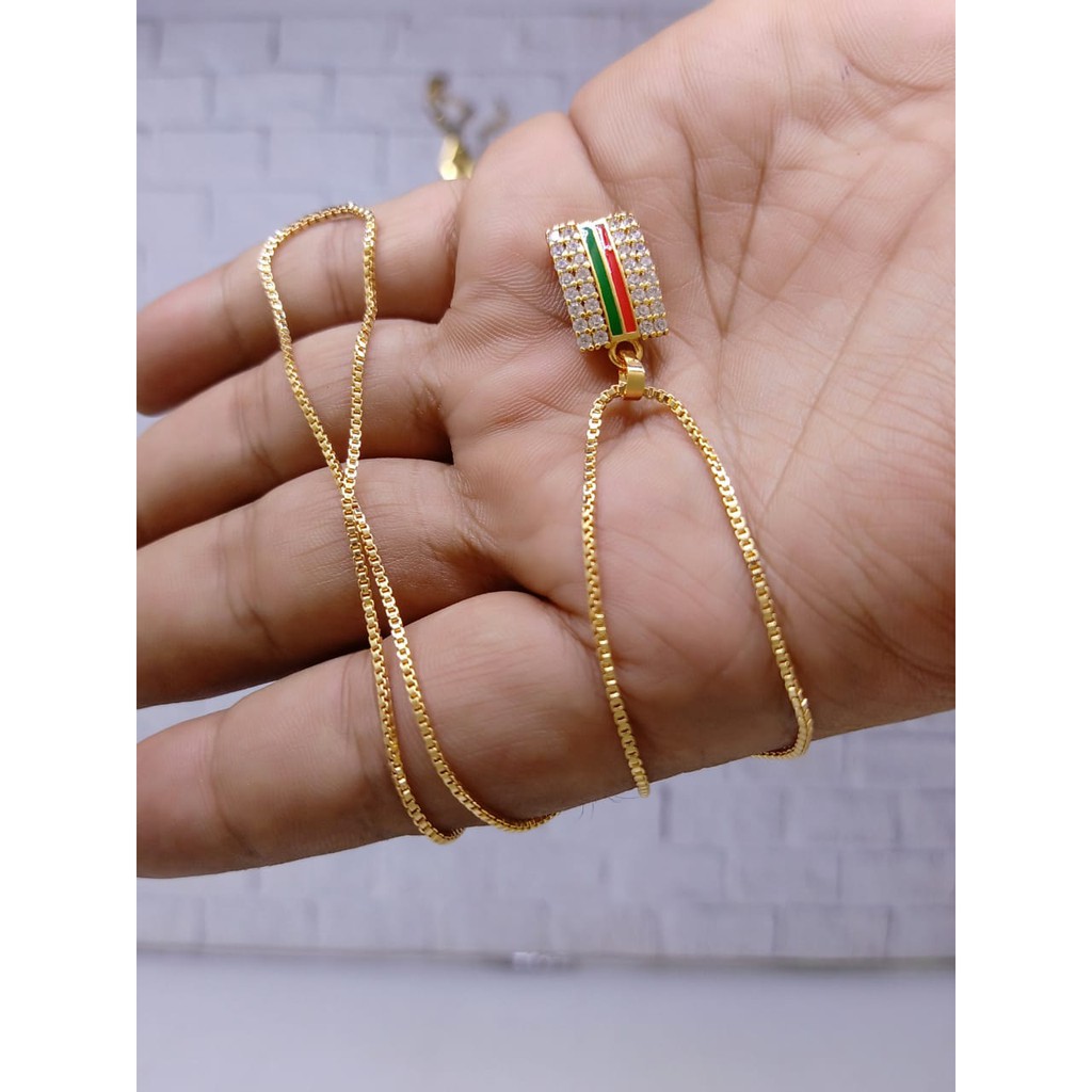 Kalung Xuping Gold Perhiasan Fashion Wanita liontin Permata Full