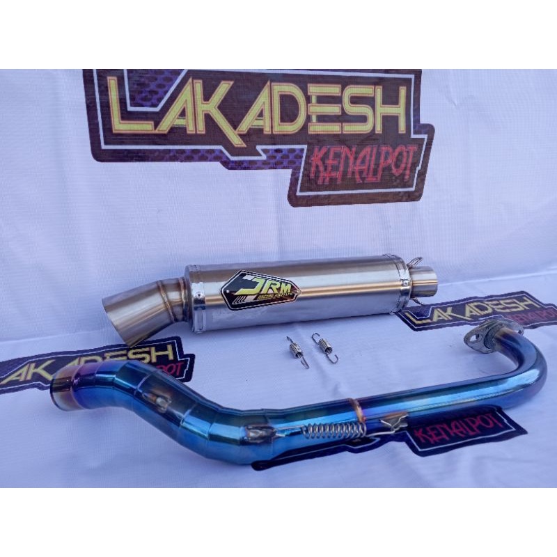 KNALPOT JRM LEHER BLUEMOON (INLET 38/50) BEAT MIO VARIO AEROX SCOOPY NMAX PCX LEXI ADV GENIO FREEGO XRIDE DLL