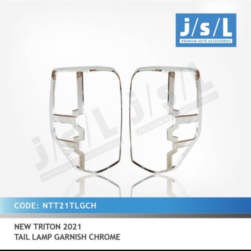 Garnish Lampu Belakang All New Triton 2019 2021 2022 UP Hitam Chrome