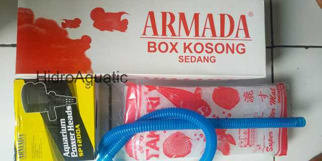 Paket Lengkap Box TOP Filter Aquarium Murah / SET PERLENGKAPAN AQUARIUM MAX 50cm